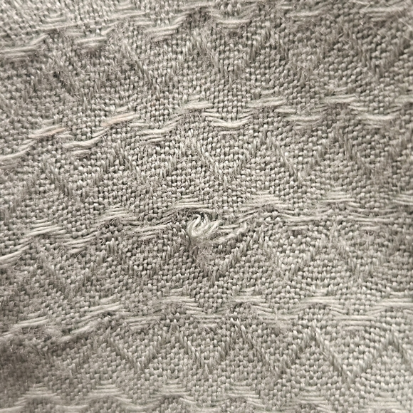 April Cornell Front Tie Button Up Sage Green Top 3/4 Sleeve Blouse Size Medium - Picture 7 of 13